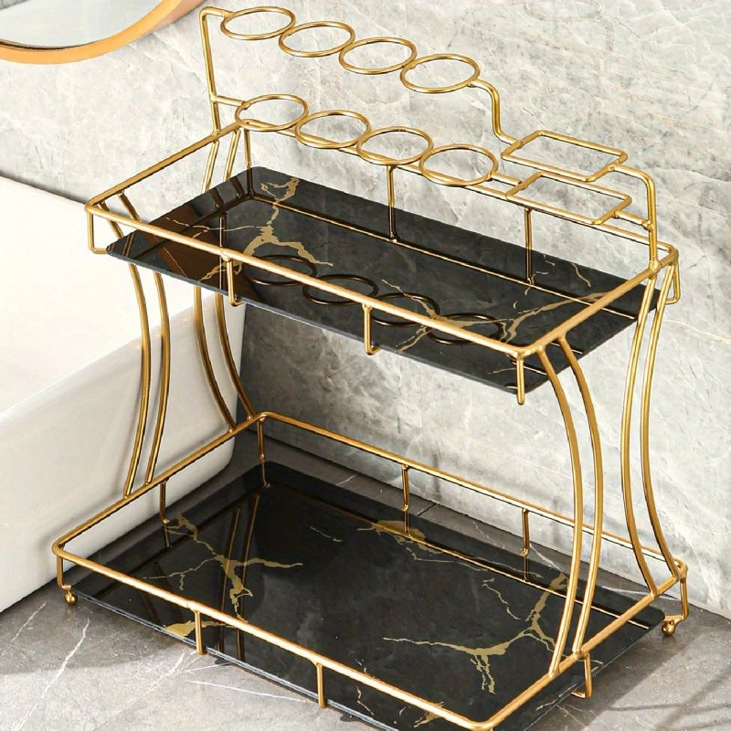 2 Tier Bathroom Vanity Organizer Makeup Shelf Bathroom Organizer
