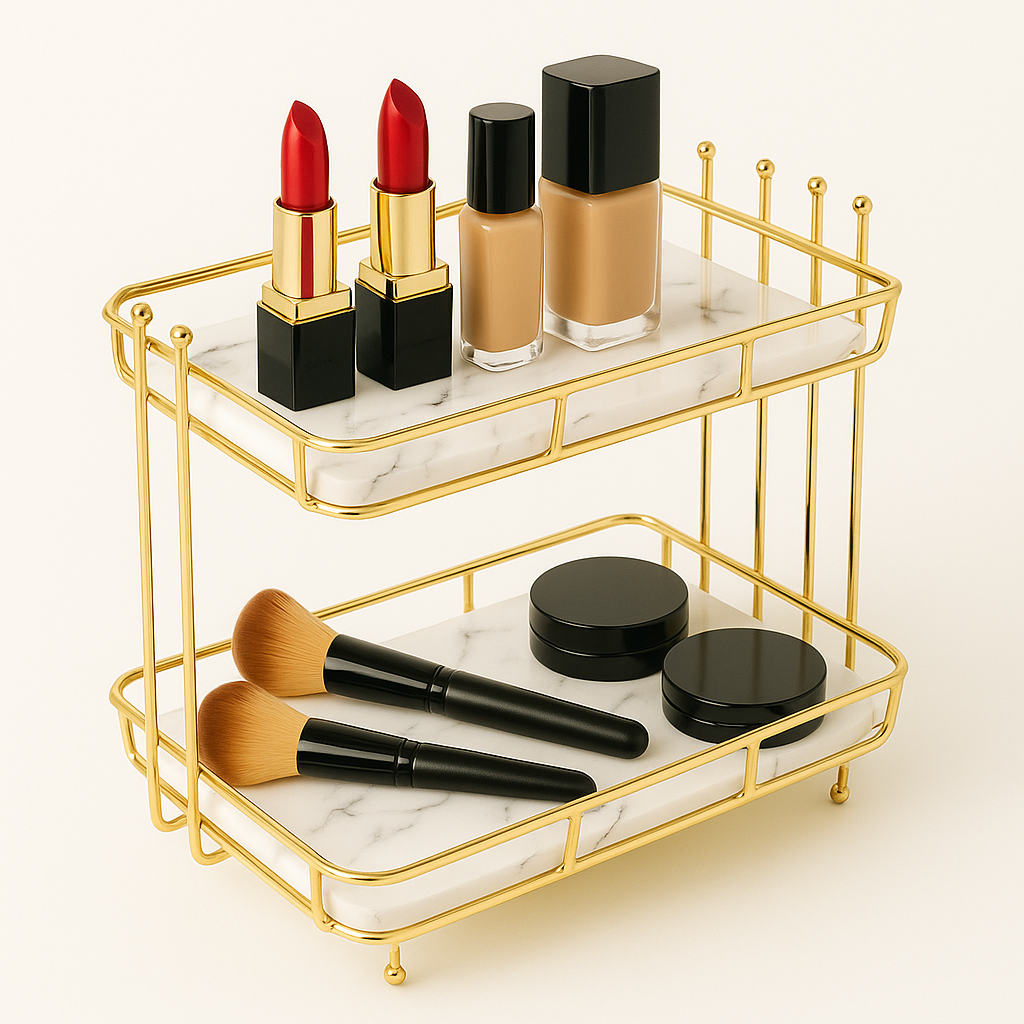 Iron Cosmetics Storage Rack