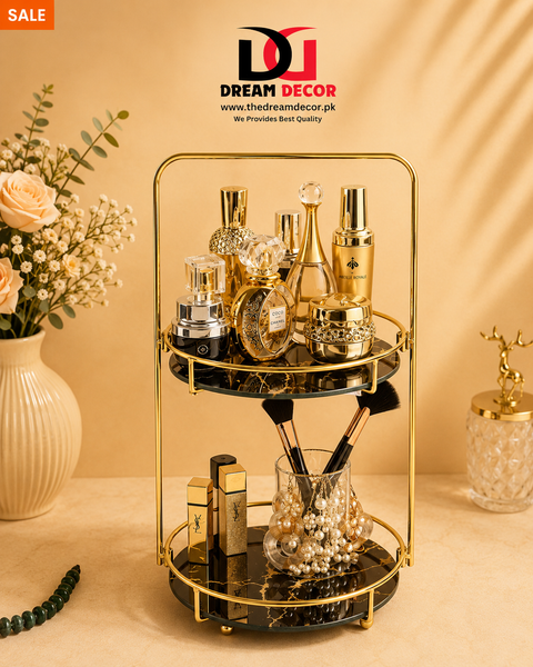 Round Wire Vanity Organizer Rack for Dresser