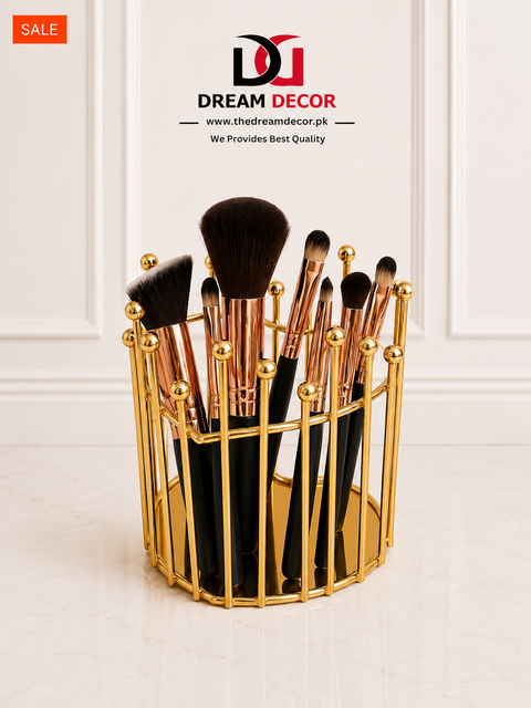 Luxury Gold Makeup Brush Holder
