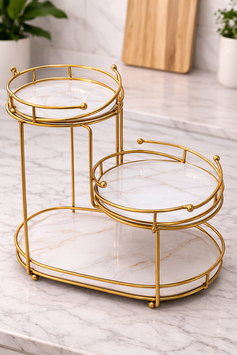 Multipurpose  Organizer Stand for Makeup & Serving