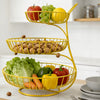 3-Tier Golden Wall Hanging Kitchen Organizer Rack