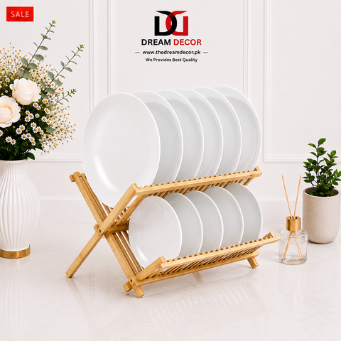 Premium Natural Bamboo Dish Rack