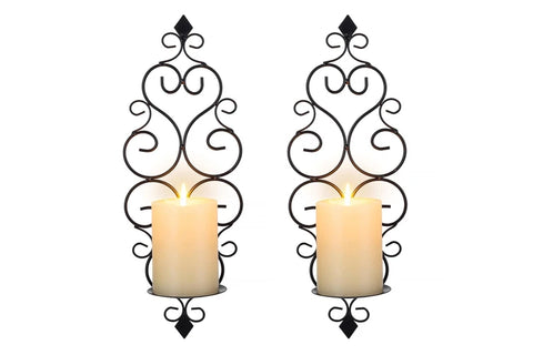 Wall Candle Holder Decorative Black Candle