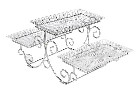 3-Tier Premium Crystal Serving Stand
