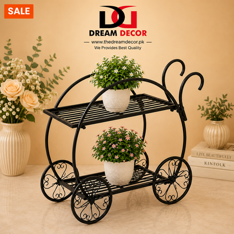 Decorative Metal Flower Cart / Bicycle Plant Stand