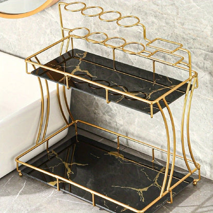 2 Tier Bathroom Vanity Organizer Makeup Shelf Bathroom Organizer