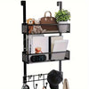 Premium Over-the-Door Organizer Rack with Storage Shelves & Hooks