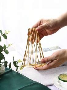 1pc Plain Flower Vase, With Glass Tube Home Decor For Wedding Party Festive