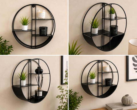 Round Decorative Wall Shelf