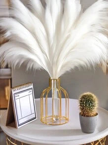 1pc Metal Flower Vase With Transparent Tube