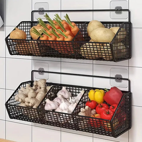 Multi-compartment wall-mounted