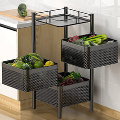 3-Tier Metal Vegetable Trolley