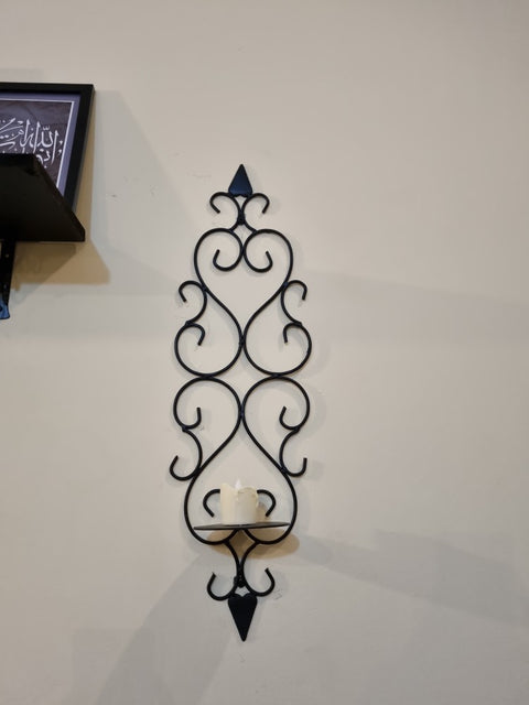 Wall Candle Holder Decorative Black Candle