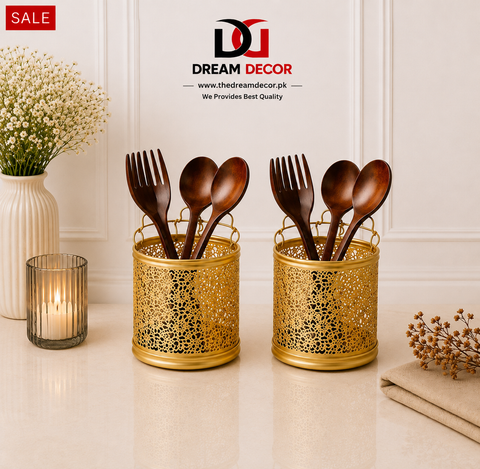 Elegant Metal Cutlery Holder