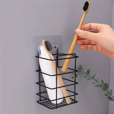 Wall-Mounted Storage Rack for Bathroom Accessories