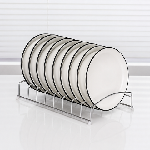 Stainless Steel Plate Organizer Rack