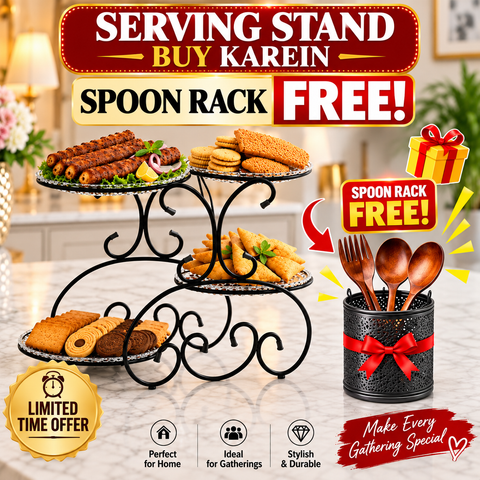 Decorative Plate Rack with Free Spoon Rack | Combo Deal
