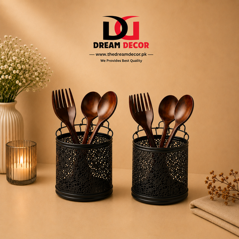 Elegant Metal Cutlery Holder