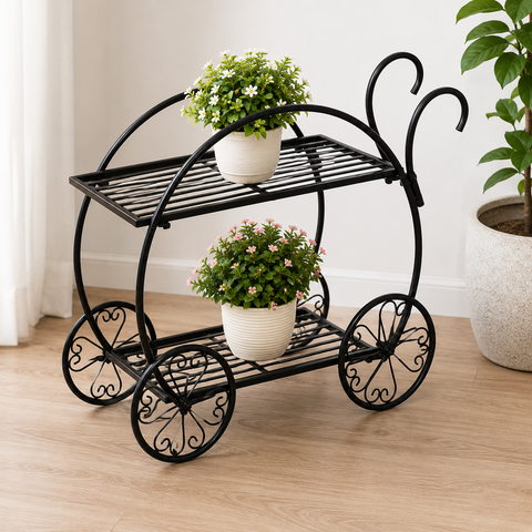 Decorative Metal Flower Cart / Bicycle Plant Stand