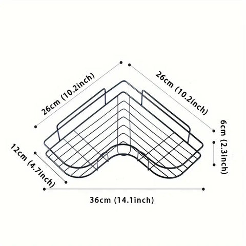 Bathroom Corner Shelf Wall Mounted with adhesive hook
