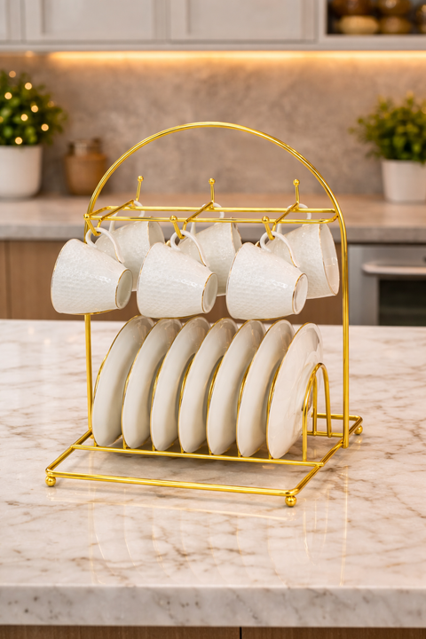 Golden Metal Dish Rack