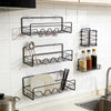 Premium 5-Piece Adhesive Bathroom & Kitchen Organizer Rack Set