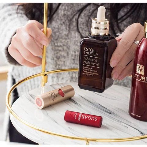 2 Tier Oval Shaped Cosmetic Rack Stand