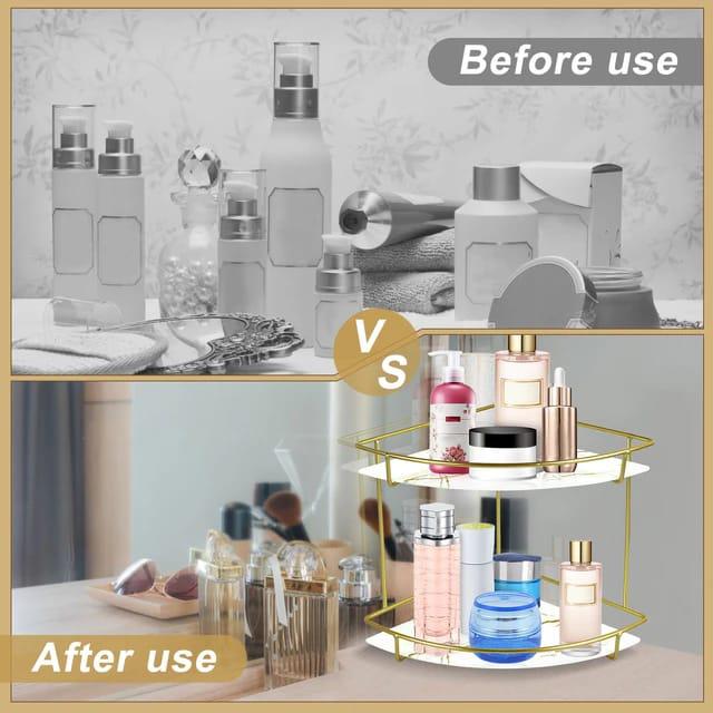2 Tier Metal Corner Countertop Organizer