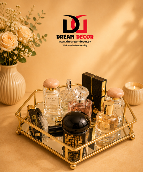 Mirror Glass Jewelry Tray