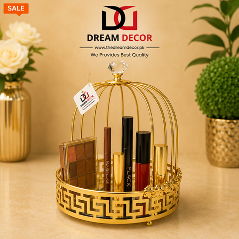 Luxury Golden Makeup Organizer
