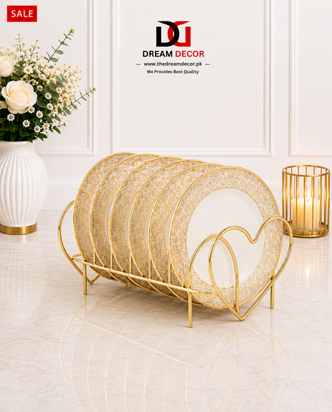 Golden Metal Plate Stand / Frame