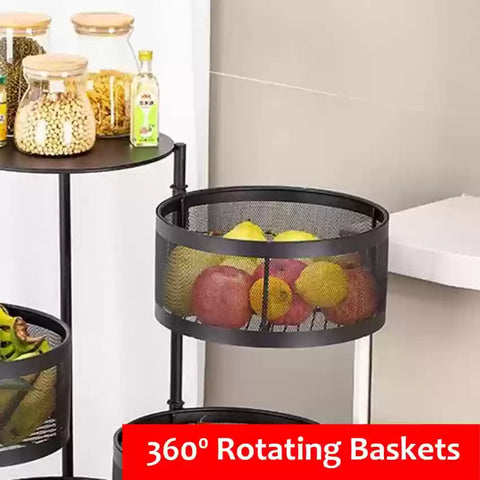 3-Tier Metal Vegetable Trolley