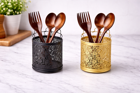 Elegant Metal Cutlery Holder