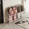 Premium Black Metal Slipper & Shoe Organizer Rack – Leaf Design