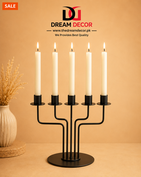 Golden Brass Candle Stand