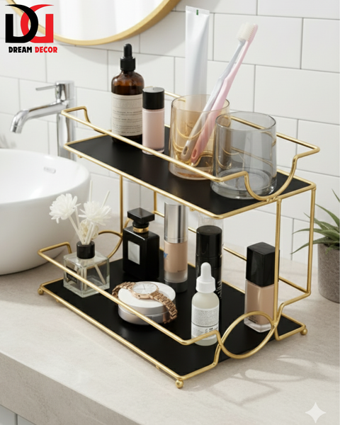 Premium Metal Makeup Organizer – 2 Tier