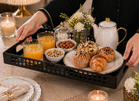 Elegant Breakfast Serving Tray
