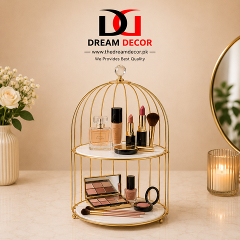 Premium Gold Cosmetic Organizer Rack