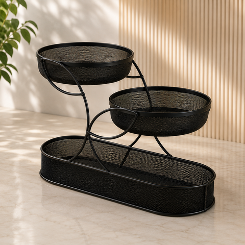 Metal Mesh Makeup Organizer & Cosmetic Storage Stand