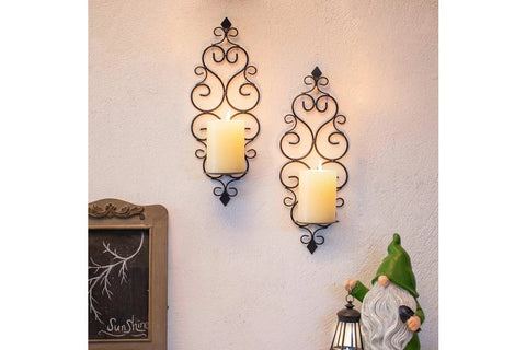 Wall Candle Holder Decorative Black Candle