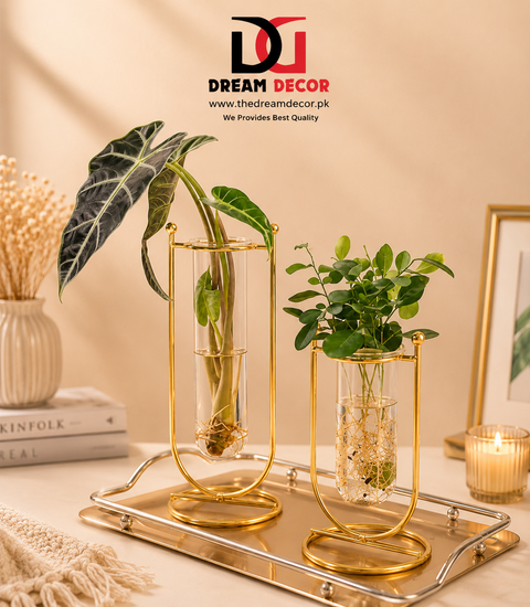 Modern Geometric Test Tube Planter Set (2-Piece)