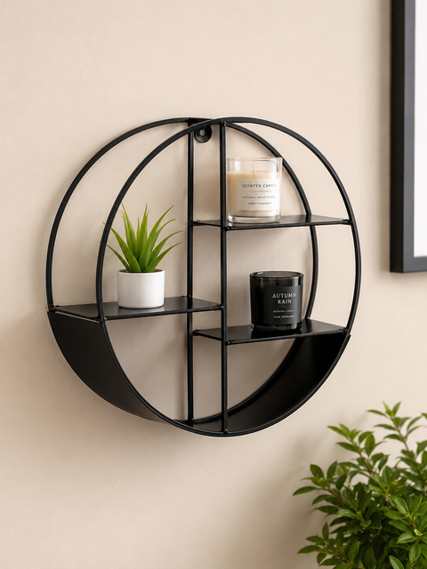 Round Decorative Wall Shelf