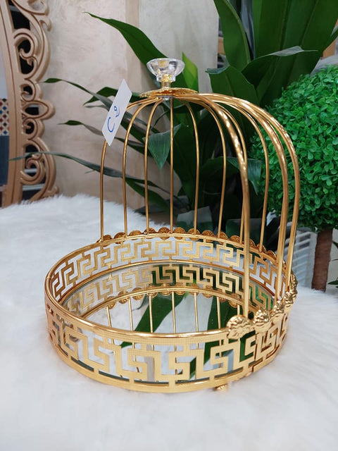 Makeup Organizer, Metal Bird Cage Shaped