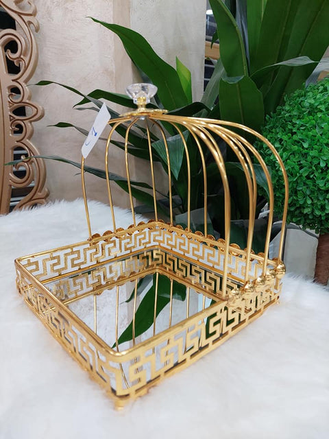 Makeup Organizer, Metal Bird Cage Shaped