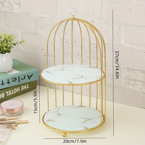 Luxury Golden Cage Makeup & Perfume Organizer