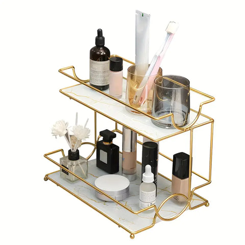 Premium Metal Makeup Organizer – 2 Tier