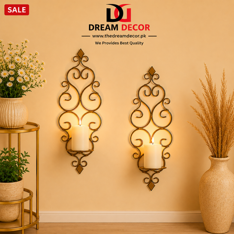 Wall Candle Holder Decorative Black Candle