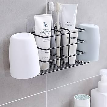 Bathroom Organizer Wall Mounted Small Counter Stand
