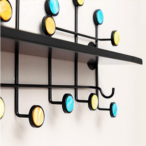Wall Mounted Coat Rack with Shelf & Hooks | Decorative Entryway Organizer